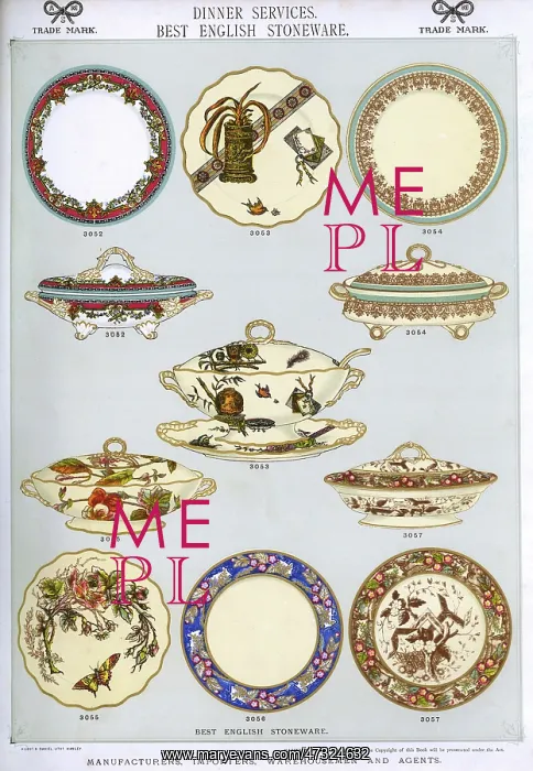 : Dinner Services, Best English Stoneware, Plate 9 : Dinner Services, Best English Stoneware, Plate 9