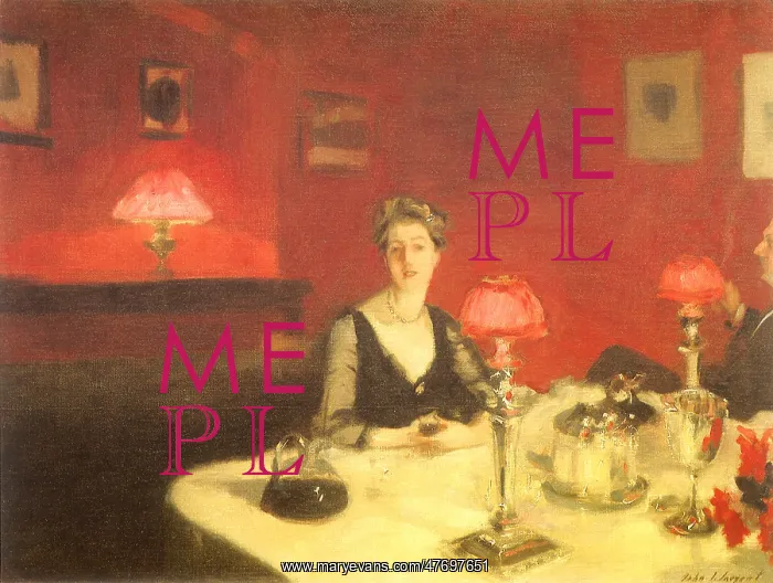: The Dinner Table at Night, by John Singer Sargent : The Dinner Table at Night, by John Singer Sargent