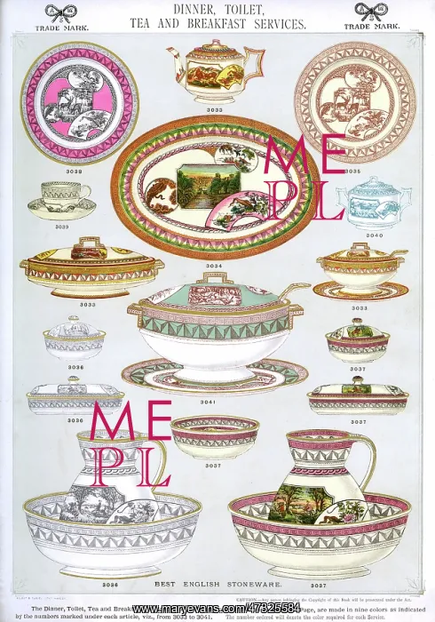 : Dinner, Toilet, Tea and Breakfast Services, Plate 6 : Dinner, Toilet, Tea and Breakfast Services, Plate 6