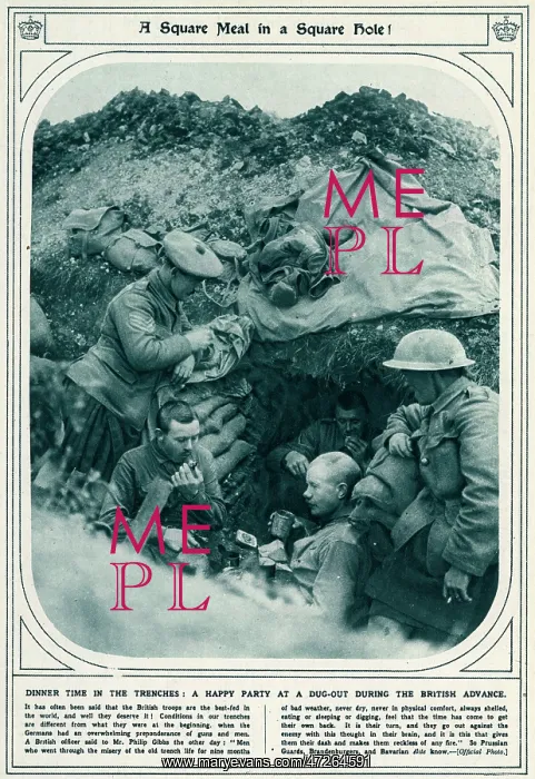 : Dinner at the trenches 1916 : Dinner at the trenches 1916