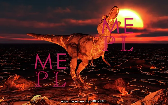 : A dinosaur covered in lava during the Paleogene : A dinosaur covered in lava during the Paleogene