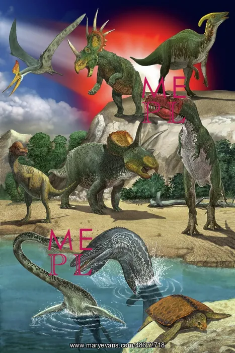: Dinosaur scene : Dinosaur scene