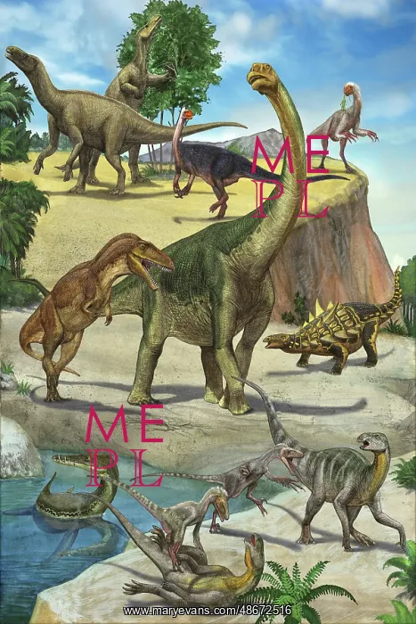 : Dinosaurs in a prehistoric environment : Dinosaurs in a prehistoric environment