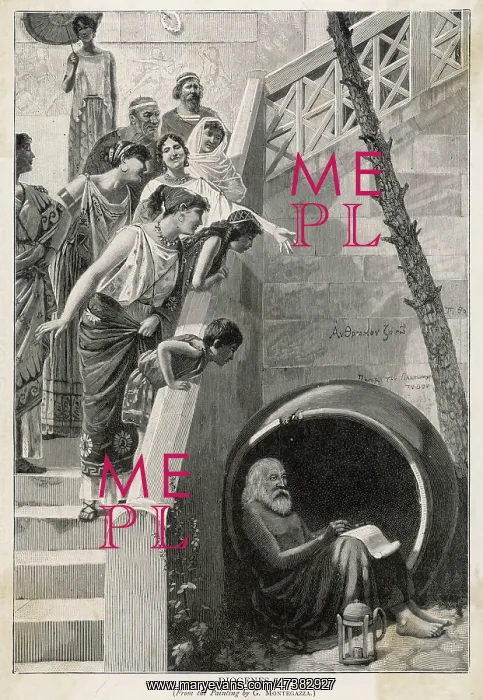 : DIOGENES IN HIS BARREL : DIOGENES IN HIS BARREL
