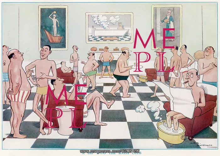 : A Dip into the Bath Club by H.M. Bateman : A Dip into the Bath Club by H.M. Bateman