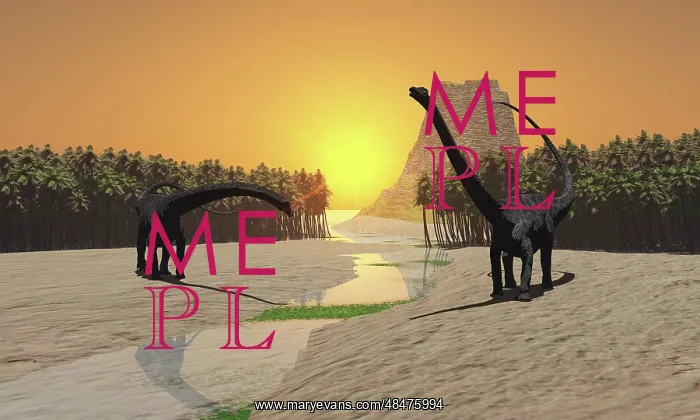 : Two Diplodocus dinosaurs come to a river for a drink in ? : Two Diplodocus dinosaurs come to a river for a drink in ?