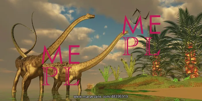  : Diplodocus dinosaurs in a mating ritual