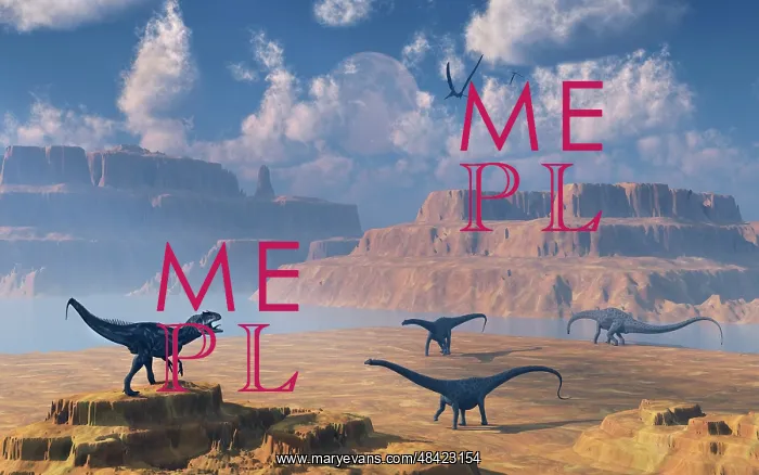 : Diplodocus dinosaurs being stalked by a carnivorous ? : Diplodocus dinosaurs being stalked by a carnivorous ?