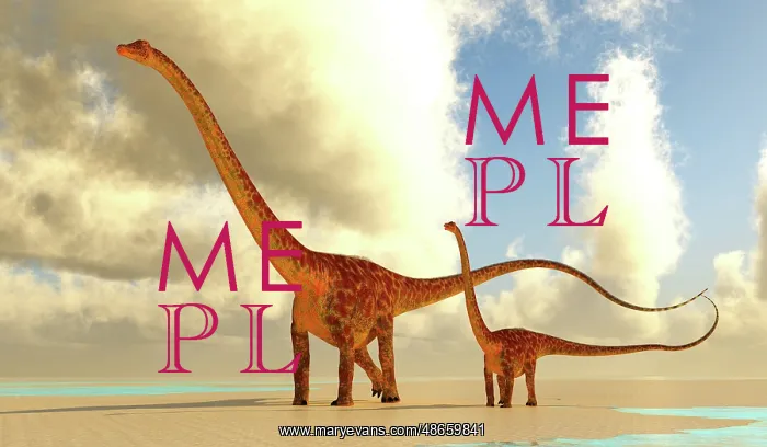 : A Diplodocus mother and juvenile walking along a beach : A Diplodocus mother and juvenile walking along a beach