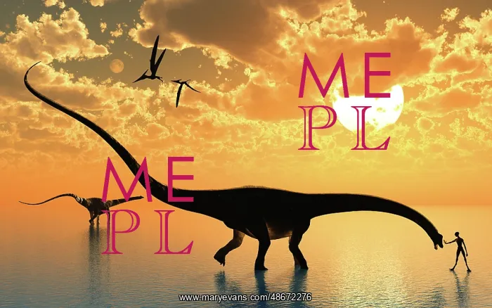  : Diplodocus sauropod dinosaurs encountering a curious alien