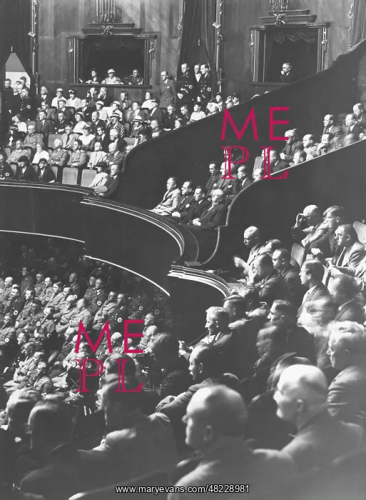 : Diplomats box at a Reichstag session in the Kroll Opera : Diplomats box at a Reichstag session in the Kroll Opera