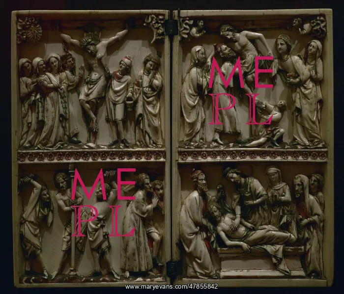 : Diptych with scenes from the Passion of Christ : Diptych with scenes from the Passion of Christ