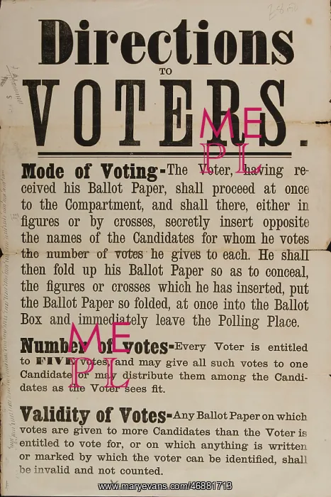  : Direction to Voters