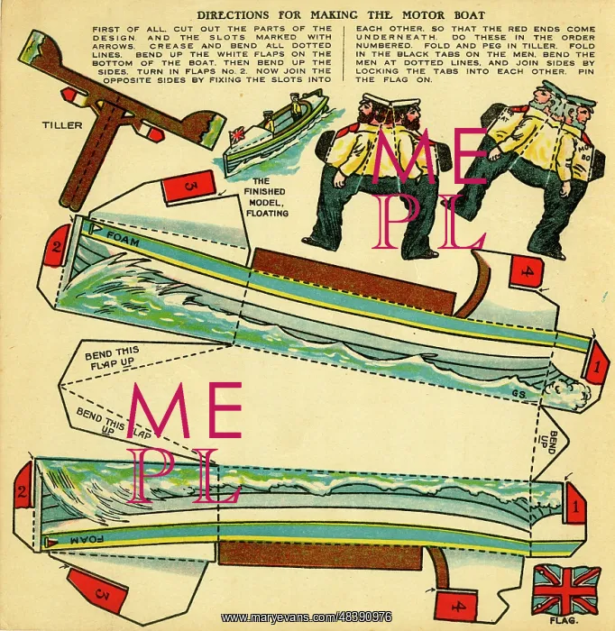 : Directions for making a motor boat : Directions for making a motor boat