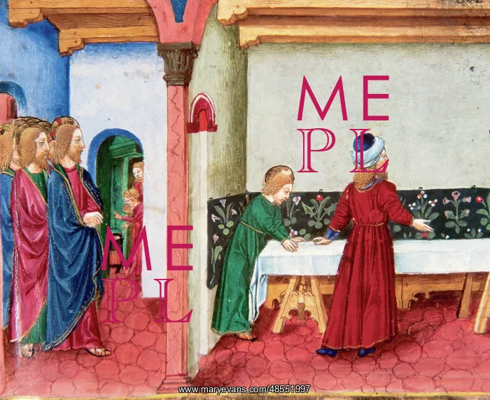 : The disciples in the cenacle, prepared by order of Jesus. Co : The disciples in the cenacle, prepared by order of Jesus. Co