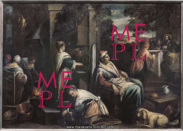 : Disciples of Emmaus. 16th c. Work by Francesco : Disciples of Emmaus. 16th c. Work by Francesco
