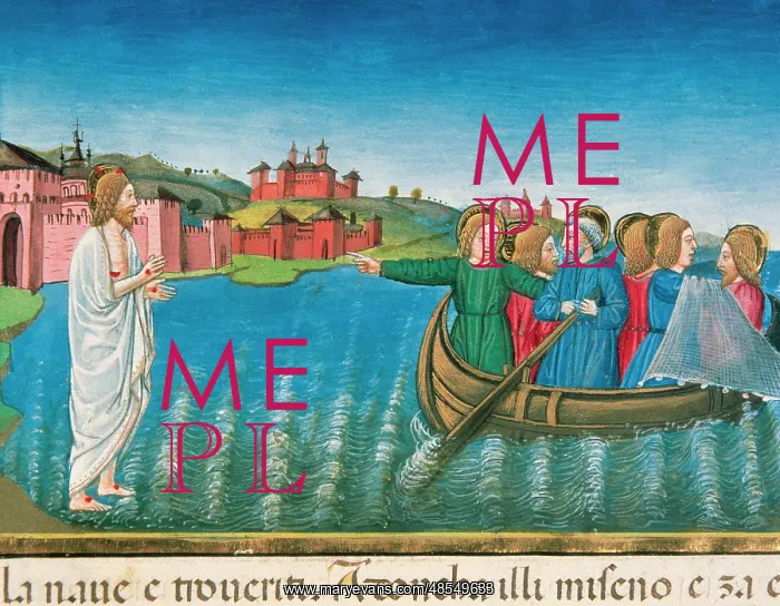  : The disciples fishing in the Sea of Galilee. Codex of Predis
