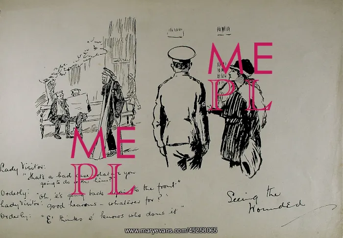 : Discussion about a patient - WWI humour : Discussion about a patient - WWI humour