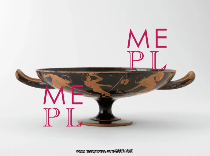 : Dish with red figures (kylix) : Dish with red figures (kylix)