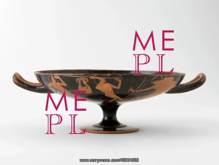 : Dish with red figures (kylix) : Dish with red figures (kylix)