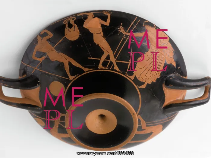 : Dish with red figures (kylix) : Dish with red figures (kylix)