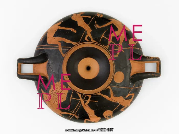 : Dish with red figures (kylix) : Dish with red figures (kylix)