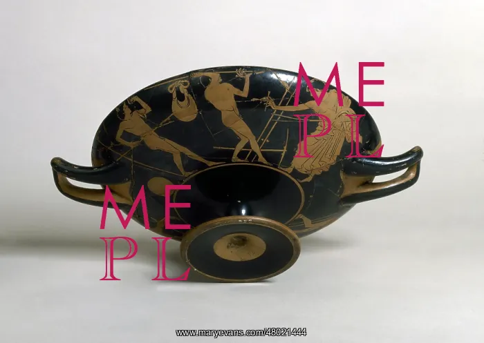 : Dish with red figures : throwers of javelins : Dish with red figures : throwers of javelins