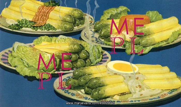 : Dishes of asparagus : Dishes of asparagus