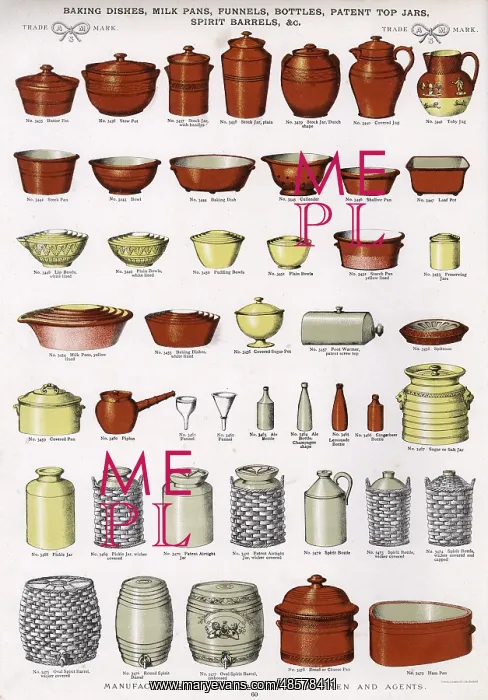 : Dishes, Pans, Funnels, Bottles, Jars, Barrels, Plate 60 : Dishes, Pans, Funnels, Bottles, Jars, Barrels, Plate 60