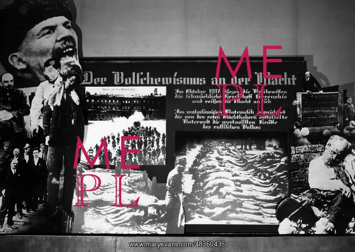 : Display board of an anti-Bolshevik exhibition, 1937 : Display board of an anti-Bolshevik exhibition, 1937