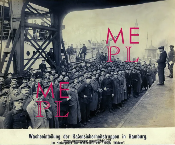 : Disposition of guards at the port of Hamburg, 1919 : Disposition of guards at the port of Hamburg, 1919