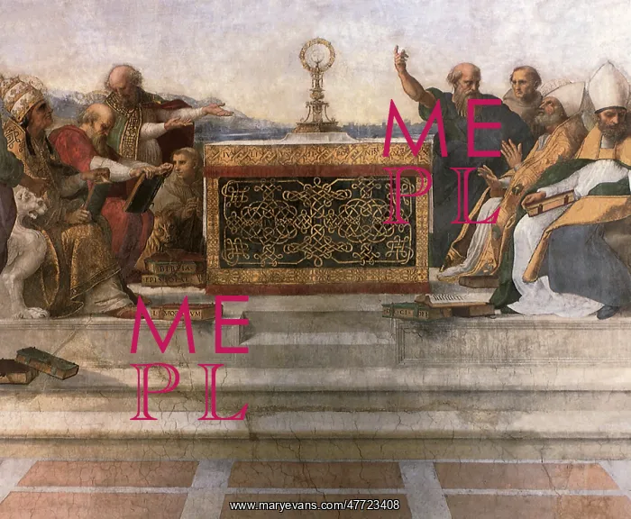  : Disputa, Altar Area, by Raphael