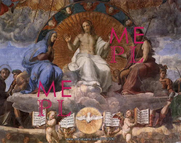 : Disputa, Upper Central, with Christ, by Raphael : Disputa, Upper Central, with Christ, by Raphael