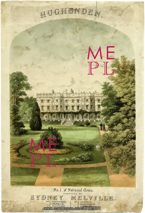: DISRAELI. BENJAMIN DISRAELI English MP's home at Hughenden, Buckinghamshire : DISRAELI. BENJAMIN DISRAELI English MP's home at Hughenden, Buckinghamshire