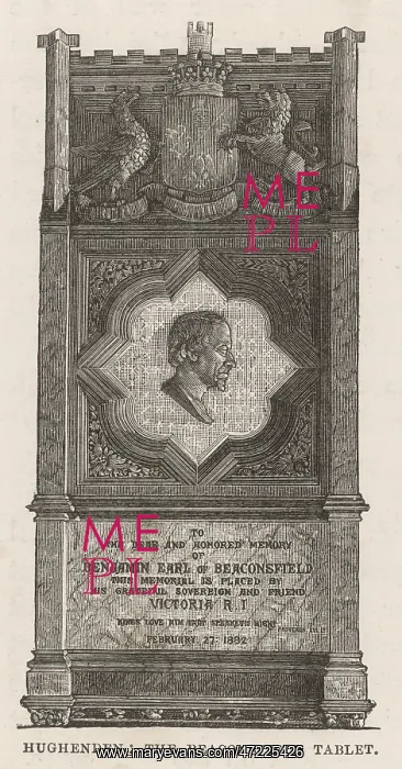  : DISRAELI / MEMORIAL TABLET