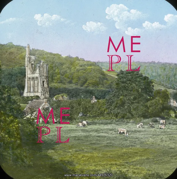 : Distant view of Byland Abbey, Ryedale, North Yorkshire : Distant view of Byland Abbey, Ryedale, North Yorkshire