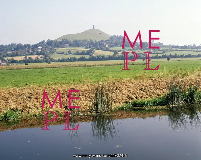 : Distant view of Glastonbury Tor, Somerset : Distant view of Glastonbury Tor, Somerset