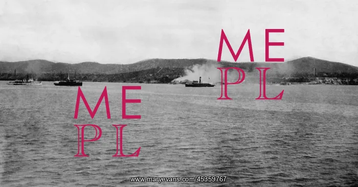 : Distant view of US Maines landing at Guantanamo : Distant view of US Maines landing at Guantanamo