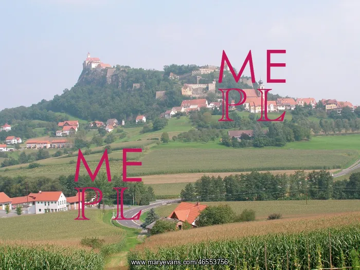 : Distant view of Riegersburg Castle, Styria, Austria : Distant view of Riegersburg Castle, Styria, Austria
