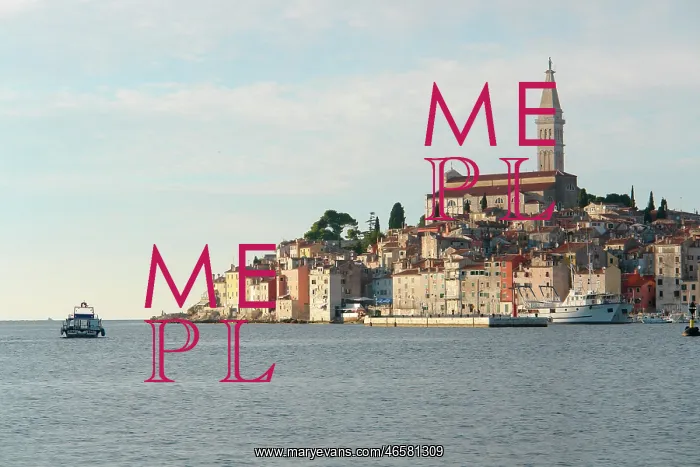 : Distant view of Rovinj, Croatia : Distant view of Rovinj, Croatia