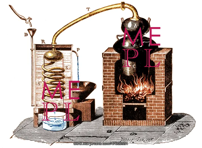 : Distillation By Means of A Metallic Still, 1892 : Distillation By Means of A Metallic Still, 1892