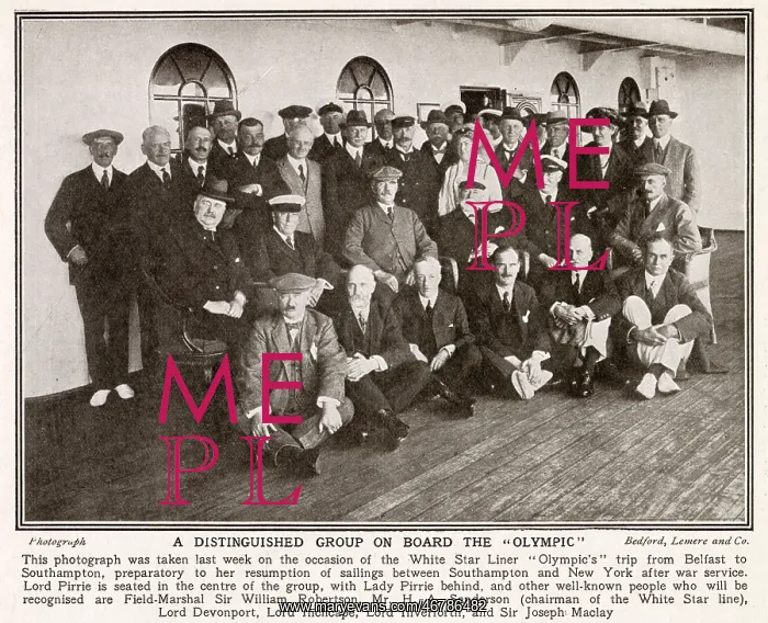 : A distinguished group on board the Olympic : A distinguished group on board the Olympic