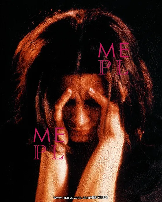 : Distraught Woman Head Down Hands on Face Wrinkle : Distraught Woman Head Down Hands on Face Wrinkle