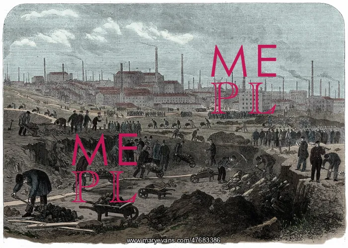 : Distress in Lancashire: mill-hands work on Preston Moors : Distress in Lancashire: mill-hands work on Preston Moors