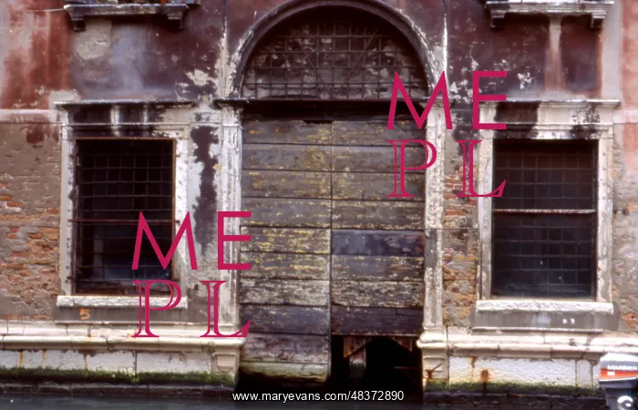 : Distressed facade of a Venetian building : Distressed facade of a Venetian building