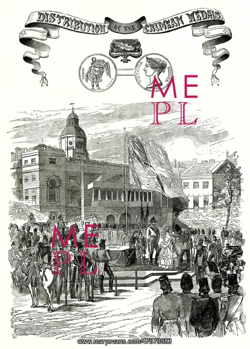 : Distribution of the Crimean medals 1856 : Distribution of the Crimean medals 1856