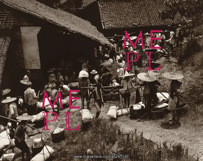 : Distribution of rice during time of famine in : Distribution of rice during time of famine in