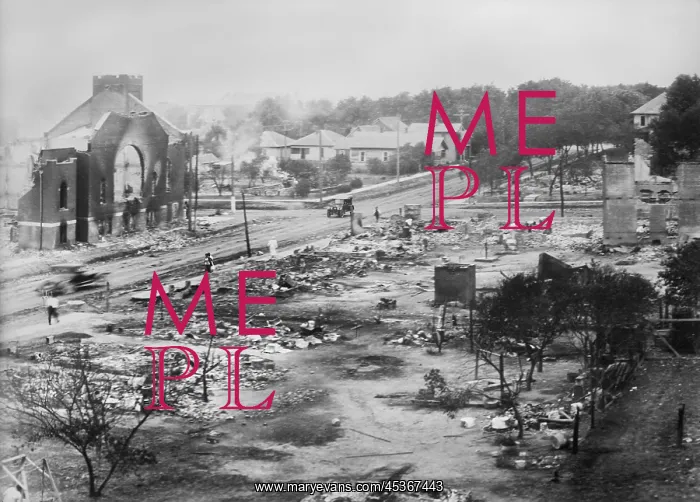 : Part of district burned in 1917 Tulsa race riots : Part of district burned in 1917 Tulsa race riots