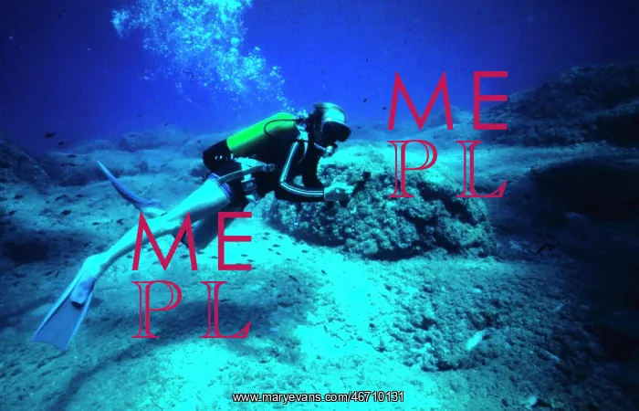  : Diver on the seabed off the coast of Malta