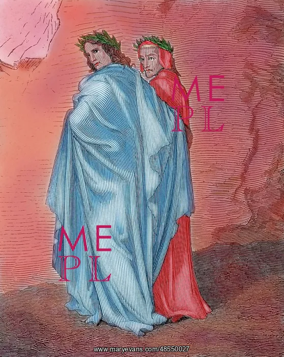 : Divine Comedy. Journey of Dante through the Hell, guided by : Divine Comedy. Journey of Dante through the Hell, guided by